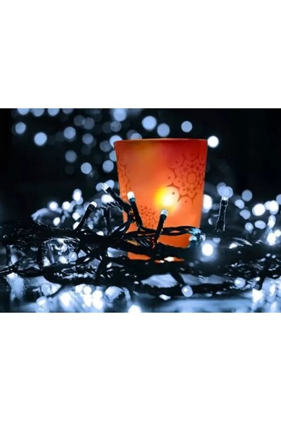 JollyMag Lineárna vianočná svetelná inštalácia, modrá, 30 m, 300 šesťuholníko...