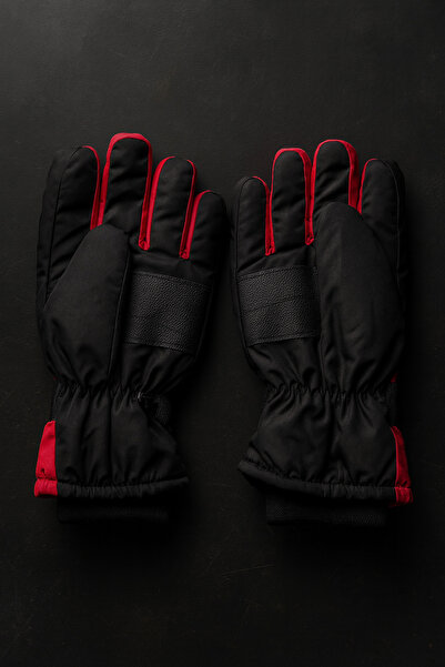 CosmoOutlet Men's Winter Cold-Proof Ski and Outdoor Red Gloves