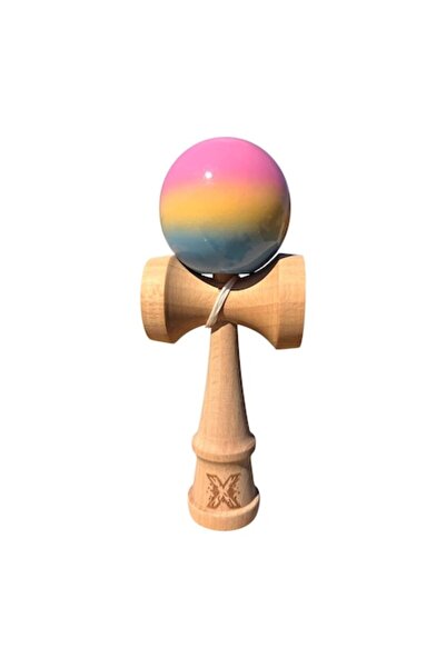 LEIBOO Kendama profesională X, din lemn, bilă adezivă SUPER STICK, 18 cm, gra...