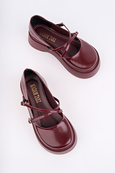 Madam Tarz Smr-4021 Thin Belt Thick Sole Loafer