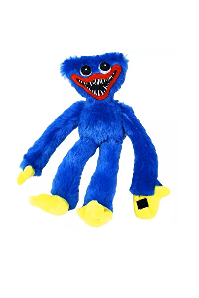 HOZRO Papusa HOZRO, Model Huggy Wuggy din jocul Poppy Playtime, 40 cm, Albastru