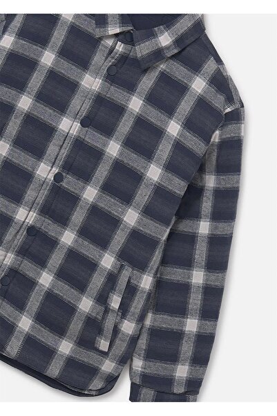 MAYORAL Boy's Plaid Thick Jacket Navy Blue 7106