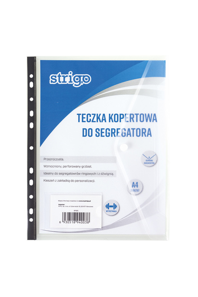 Strigo PP A4 stapled envelope folder for biblioraft SF022