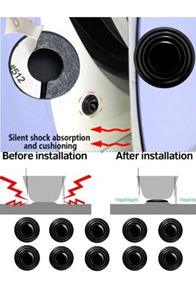 AutoFresh Araba Kapı Kaput Bagaj Çarpma Önleyici Ped 10’lu Set – Ses ve Darbe...