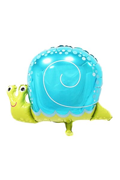 vivimall Balon folie, figurină melc, temă animală, 30 cm, ambalaj individual, pai inclus, aer sau elicopter