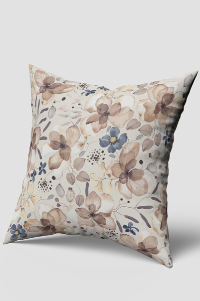 EsnafAli Κρεμ κομψή θήκη μαξιλαριού με λουλούδια