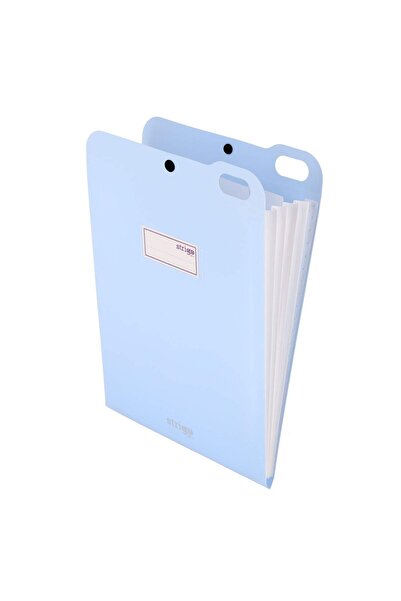 Strigo Organizator PP A4, vertical, 5 separatoare, inchidere capsa, albastru SF067