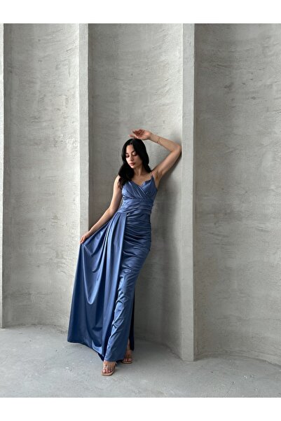 ADAMODA.RO Rochie lunga cu bretele din strasuri