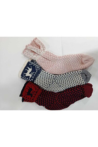 Reis Home 12-Piece Dowry Gift Knitted Booties Are Long with a High Collar.