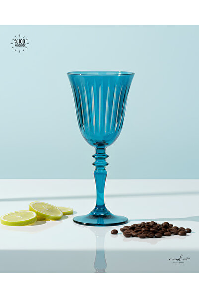 AKDEN STORE Crystal Decor Handcrafted Tall Goblet, Glass