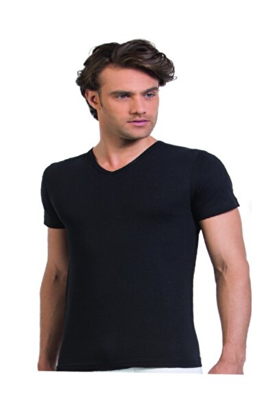 NightLove قميص أوزتاش الرجالي الأنيق ذو الرقبة على شكل حرف V 1903-Y