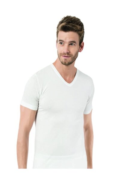 NightLove قميص أوزتاش الأنيق للرجال من الخيزران بياقة على شكل حرف V موديل 1933-Y