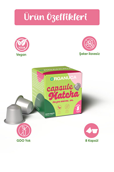Organuca Matcha Matcha - Matcha Kapsül 8 Kapsül