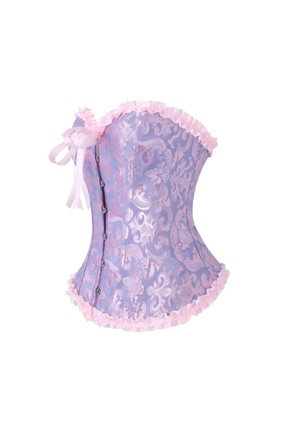 G&H UNDERWEAR Lilac Pink Vintage Gothic Corset