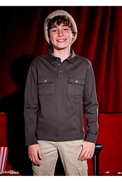 MAYORAL Boy's Polo Neck Bodysuit Anthracite 7103