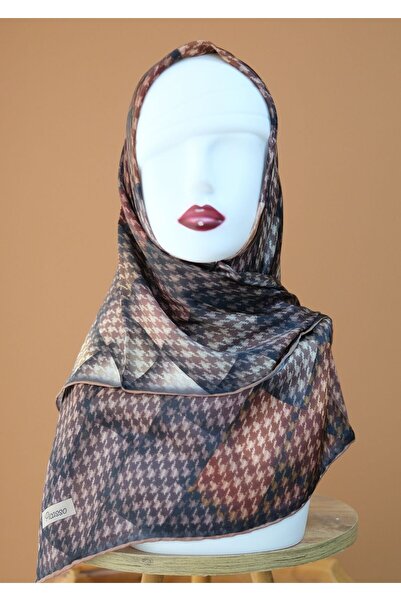 Sinem Picasso Hand Stitched Hybrid Digital Crystal Scarf Desert