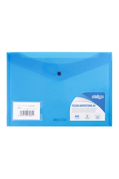 Strigo Envelope folder with staple and two pockets A4, blue SF003