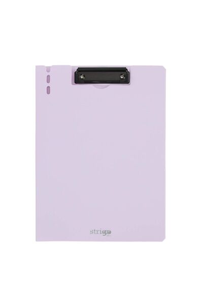 Strigo A4 vertical clipboard, pen holder, purple SF062