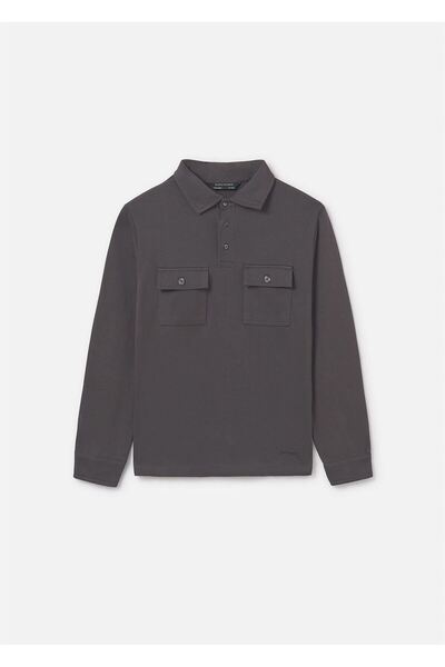 MAYORAL Boy's Polo Neck Bodysuit Anthracite 7103