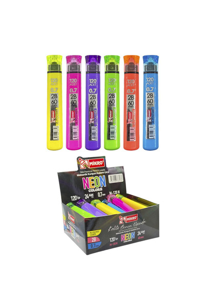 Mikro Min Neon 60 mm 120 Lü Tüp 0.7 mm Kalem Ucu