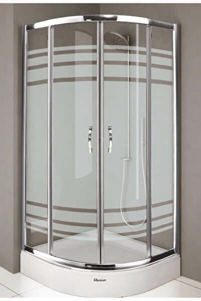 DESAŞ Shower 90x90 Oval Lüx Seri Yüksek Kalite Duşakabin Teknesiz