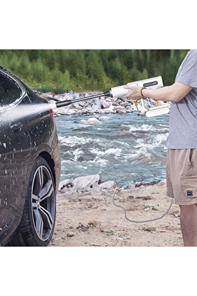 Coverzone Şarjlı Basınçlı Yıkama Tabancası - Köpük Fonksiyonlu, 3 Kademe Basınç, 5m Hortum, Portatif