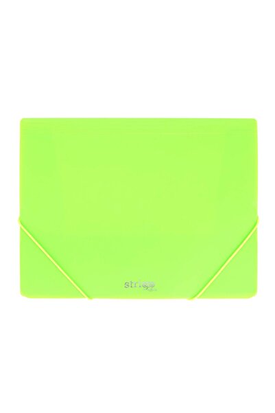 Strigo Mapa plastic A4, banda elastica, neon verde SF096
