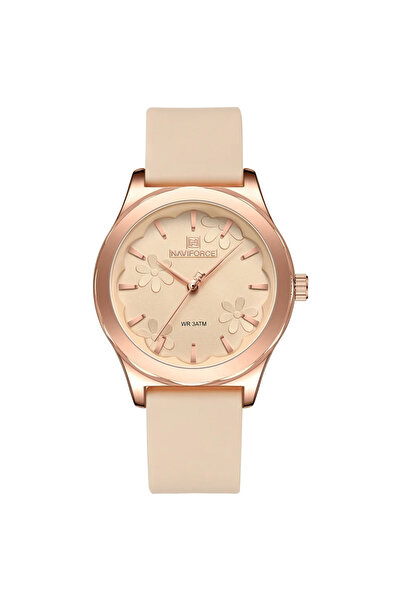 Naviforce Ceas de damă de lux la modă, casual, cuarț, silicon, roz