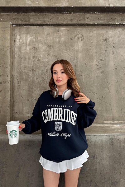 mylove سترة كامبريدج باللون الأزرق الداكن