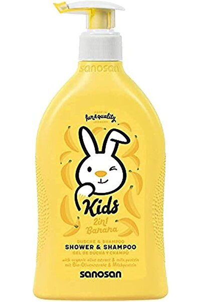 Sanosan Kids Shampoo and Shower Gel with Banana Scent, 400 ml