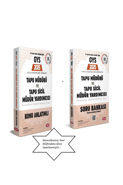 Data Yayınları Tapu Müdürü - Tapu Sicil Müdür Yardımcısı GYS Konu+Soru Bankası - Karekod Çözümlü 2026