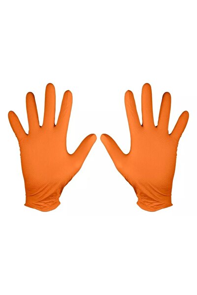 JollyMag Nitrile gloves, disposable, orange, set of 50 pieces, size M, NEO