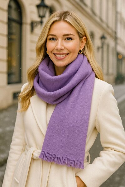 MARBERRY Lilac Soft Textured Thick Women's Shawl