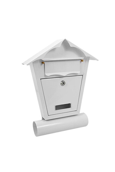 JollyMag Poštová schránka s miestom na noviny, biela, formát B6, 29,5x7,5x37,5 cm, Damech
