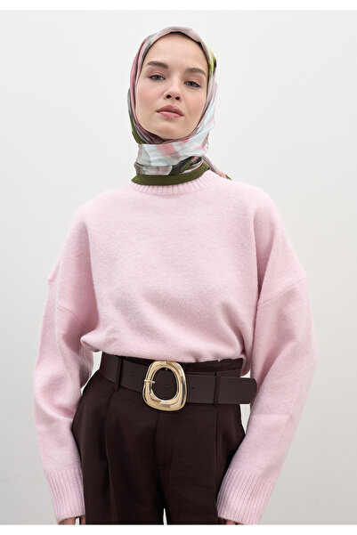 Fresh Φουλάρι από βαμβάκι και βισκόζη με σχέδιο γαρδένιας, πράσινο