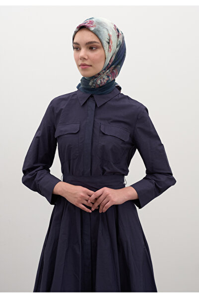 Fresh Μαντήλι από βαμβάκι και βισκόζη με σχέδιο Marrielle, σκούρο μπλε