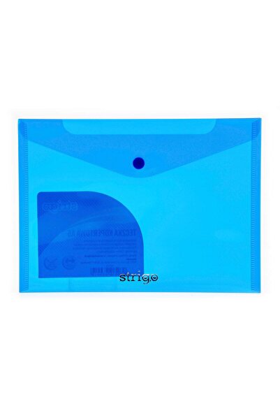 Strigo PP A5 stapled envelope folder, blue SF010