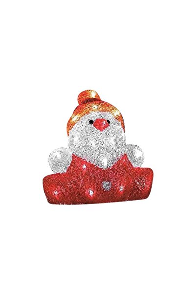 JollyMag Vianočná dekorácia, snehuliak, LED, časovač, 3xAA, IP44, 24x21x24 cm