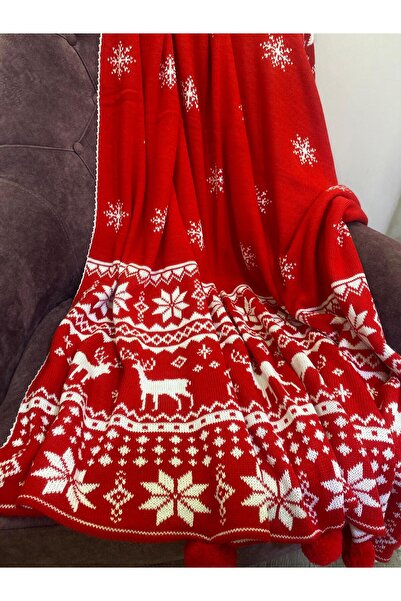 ART ÇEYİZ Tv Shawl Blanket Double-Sided Use Christmas Themed