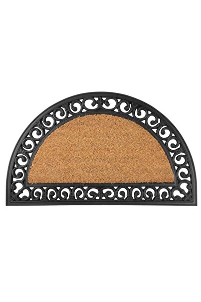 JollyMag Vstupná rohožka, polkruhová, gumená, 75x45 cm, ornament
