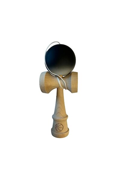 LEIBOO Kendama profesională din lemn, 18 cm, joc de îndemânare pentru copii și adulți, model gradient, negru-gri