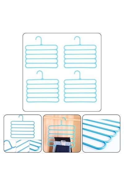 JollyMag Mercaton Set, 12 Multifunctional Plastic Hangers with 5 Positions fo...