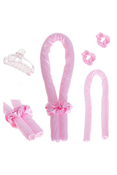 OEM Velvet Heatless Hair Curling Roller Kit, Pink - ZakupyTV