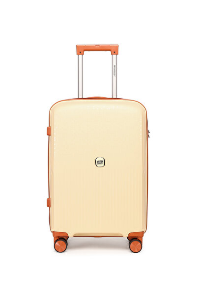 BRITISH TOURISTER حقيبة سفر صلبة جانبية دوارة متوسطة الحجم مقاس 24 بوصة - بيج