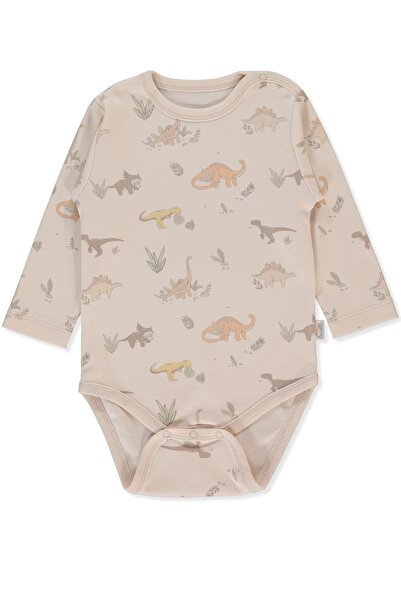 Bebetto بدلة بطباعة إنترلوك بأكمام طويلة (للرجال والشباب) بيج