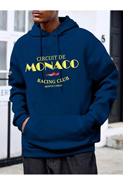 OVER HEAD Ανδρικό φούτερ με κουκούλα Circuet De Monaco με τύπωμα με 3 κλωστές