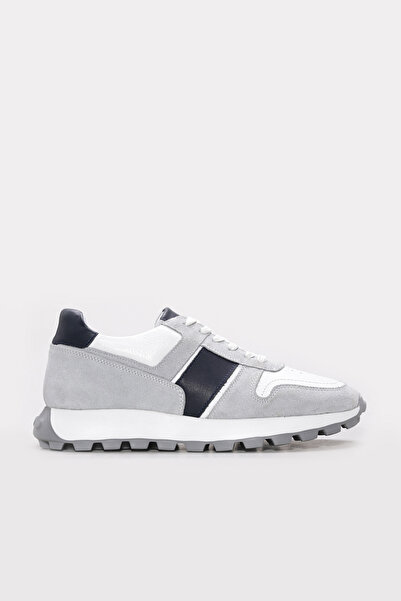 Ayakkabıhane Genuine Leather Inside and Out Gray Men's Sports Shoes Ah0825013124109