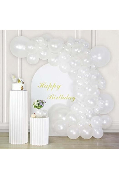 vivimall Latex Balloons for Arch, Set of 120 Balloons, Baptism, Straw and Glue Included in Box, 23 Cm, A
