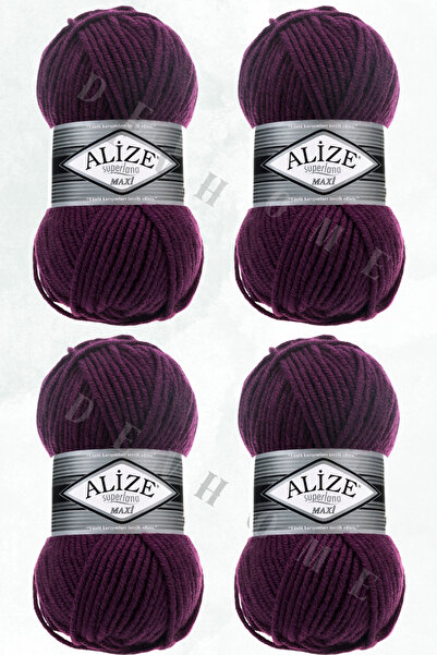 devhome Alize Superlana Maxi 100g Lână groasă pentru tricotat manual – Ideal pentru tricoturi de iarnă 100m 4 bucăți