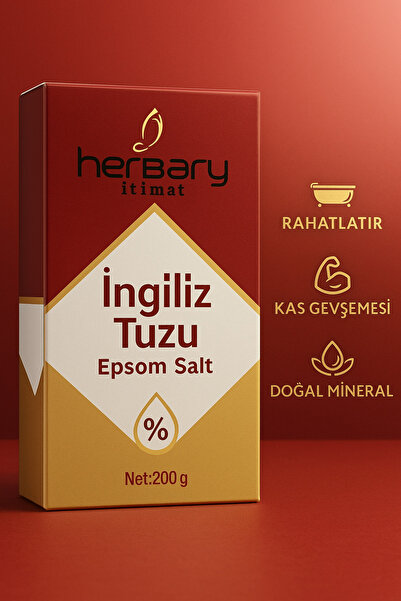 Herbary İtimat İngiliz Tuzu 200 Gr – İçilebilir Epsom Salt, Doğal Detoks ve V...